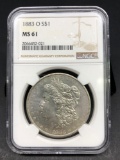 1883-O Morgan Silver Dollar Slabbed MS-61