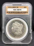 1879-S Rev 79 Morgan Silver Dollar Slabbed