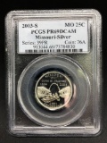 2003-S Missouri Silver Quarter Slabbed PR-69