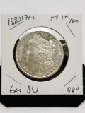 1880/79 S Morgan Silver Dollar Frosty Blazing Gem BU Satin White