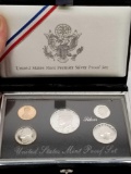 1992 US Mint Premiere Proof Set 90% Silver Felt Box