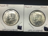 1964-P Kennedy Half Dollars, 2 Units