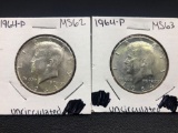 1964-P Kennedy Half Dollars, 2 Units