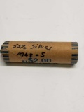 Roll of 35% Silver War Nickels 2.25 Troy oz