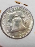 1957 1958 1962 Franklin Half Dollar 5 Units