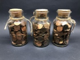 3 Jars of Pennies