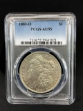 1880-O Morgan Silver Dollar PCGS AU55