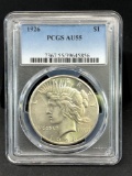 1926 Peace Silver Dollar PCGS AU55+