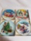 Disney 1983 1985 1986 1988 Christmas Plate 4 Units