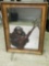 Framed Wood Monkey over Mirror