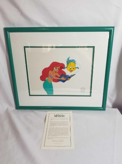 Disney Little Mermaid Serigraph Cel Framed