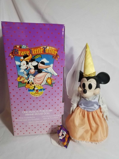 Disney Minnie Musical Porcelain Doll in Box