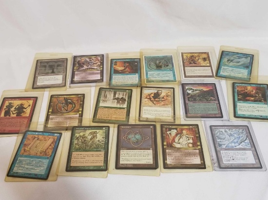 1990s Magic The Gathering Cards in Toploaders 17 Units