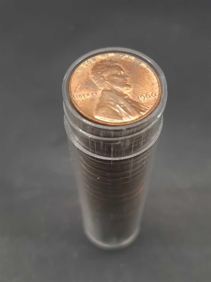 1966 High Grade Roll of Copper Pennies
