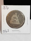 1876 Seated Liberty Quarter