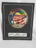 2002 San Diego Padres Coca-Cola Pin Set on Board