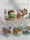 Vintage Welchs Jelly Jars Peanuts Disney Pooh 7 Units