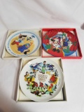 Disney 1982 1980 1989 Collector Plates 3 Units