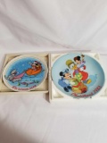 Disney 1978 1983 Christmas Plate 2 Units