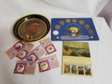 President Collection 9 Units Tray Buttons Coins