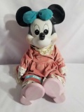 Porcelain Wind Up Disney Minnie Mouse Doll