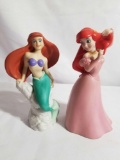 Disney Little Mermaid Ariel Porcelain Figure Bell 2 Units