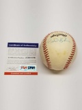 Pedro Borbon Signed Baseball PSA COA