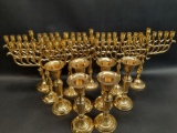 Lot of Menorahs and candle holders