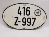 German Export License Plate Hannover