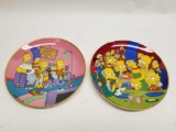 1991 1992 Simpsons Collector Plates 2 Units