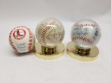 Facimilie Signed Baseballs 3 Units