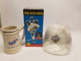 Don Newcombe Bobblehead 1998 World Series Hat Dodgers Mug 3 Units