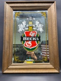 Becks bar mirror sign