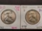 1950, 1961-D Benjamin Franklin Half Dollars 2 Units