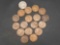 17 Wheat Cent Pennies + Jefferson Nickel