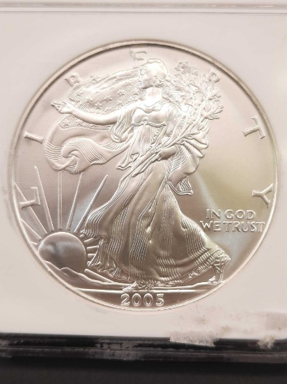 2005 Silver Eagle Dollar Coin NGC Slabbed MS-69