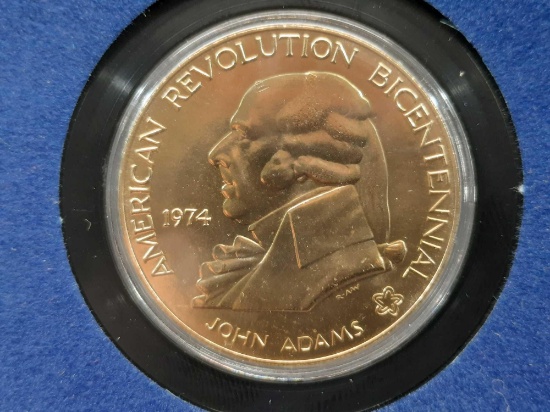 1974 John Adams American Revolution Bicentennial Commemorative Coin