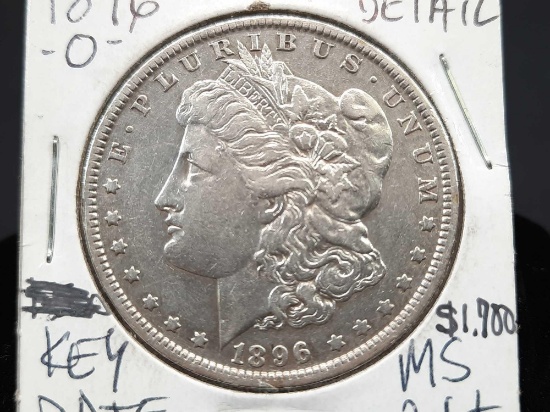 1896-O Morgan Silver Dollar