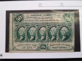 1862-1876 Postage Currency 5 Dollar Stamp