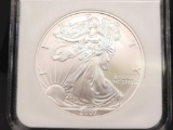 2007 W Eagle Silver Dollar Coin Early Release Slabbed NGC MS-69