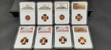 8 Slabbed Pennies 1942-2012 PF69-MS67 NGC Reds