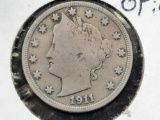 1911 Liberty Nickel Original Beauty Better Grade Part Liberty VF+