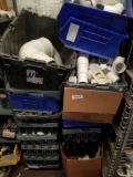 16 Bins Full of PVC Pipe Connectors