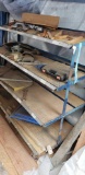 rolling storage rack w contents 2ft deep
