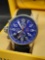 Invicta Watch 3328 I-Force 46MM Blue Dial Chronograph Quartz w/ Spare Leather Strap