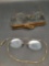Spectanarse Snakeskin Case with Antique U.S. Spectacles 2 Units