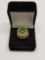Gold Diamond Emerald Ring Size 6