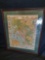 Framed Vintage Map of San Diego, 36in Tall