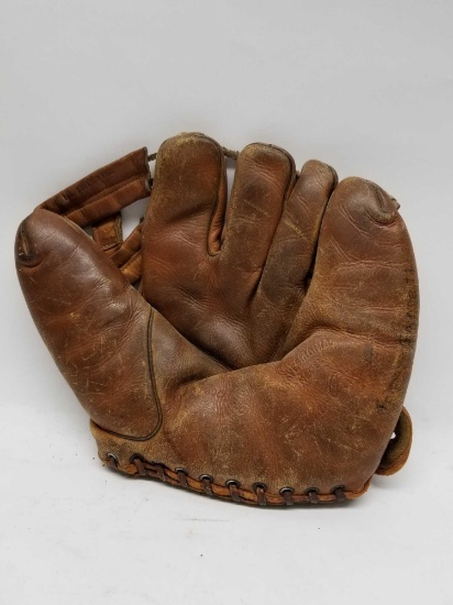 Vintage Lew Riggs Leather Baseball Glove