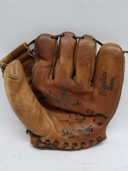 Vintage Al Dark Leather Baseball Glove